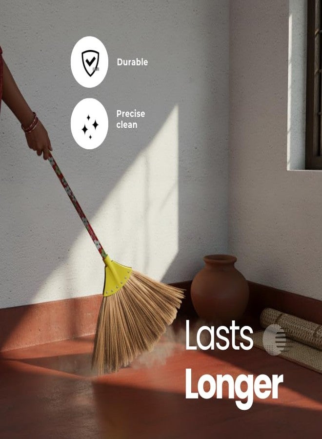 MS DIAMOND Burma Broom, Less Dust, LongHandle Wooden Broomstick Jhadu for Home Cleaning (1) - Image 5